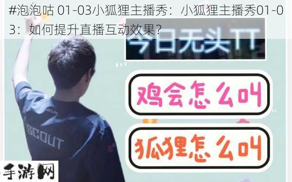 #泡泡咕 01-03小狐狸主播秀：小狐狸主播秀01-03：如何提升直播互动效果？